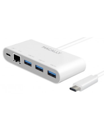 Adaptador USB-C 3.1 a 3xUSB-A, un puerto Ethernet y un puerto de carga USB-C