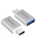 UCUAF2: Adaptador de USB-C a USB-A (hembra). Permite transferir datos a 5GB.